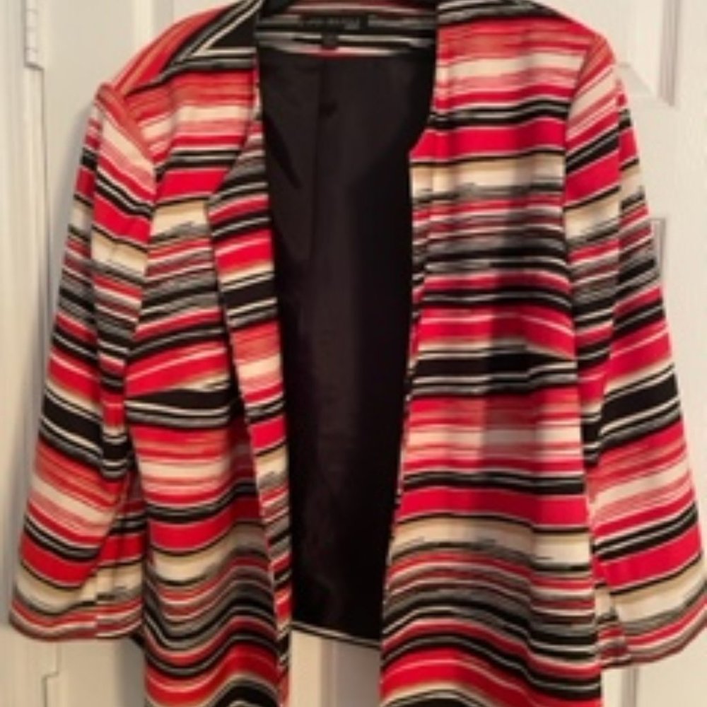 Nipon Boutique	22w	striped jacket black/red/white/tan